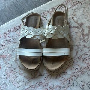 Cat & Jack White Braided Sandals